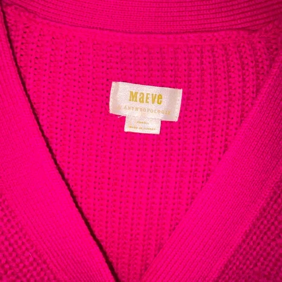 Anthropologie by Maeve Fuchsia Magenta Cardigan Sweater XS - Picture 3 of 7